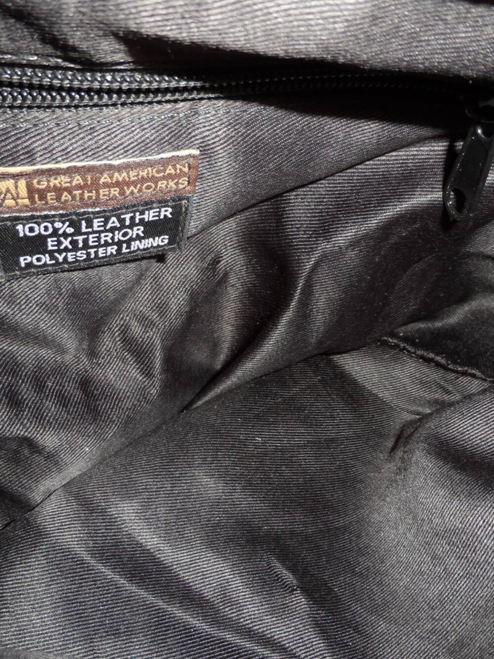 Great American Leather Works Shoulder/Crossbody Bag in Black,Made in India - Picture 12 of 16